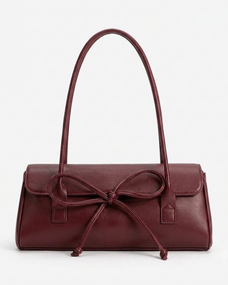 Maren Elio Bow Shoulder Bag – Maroon